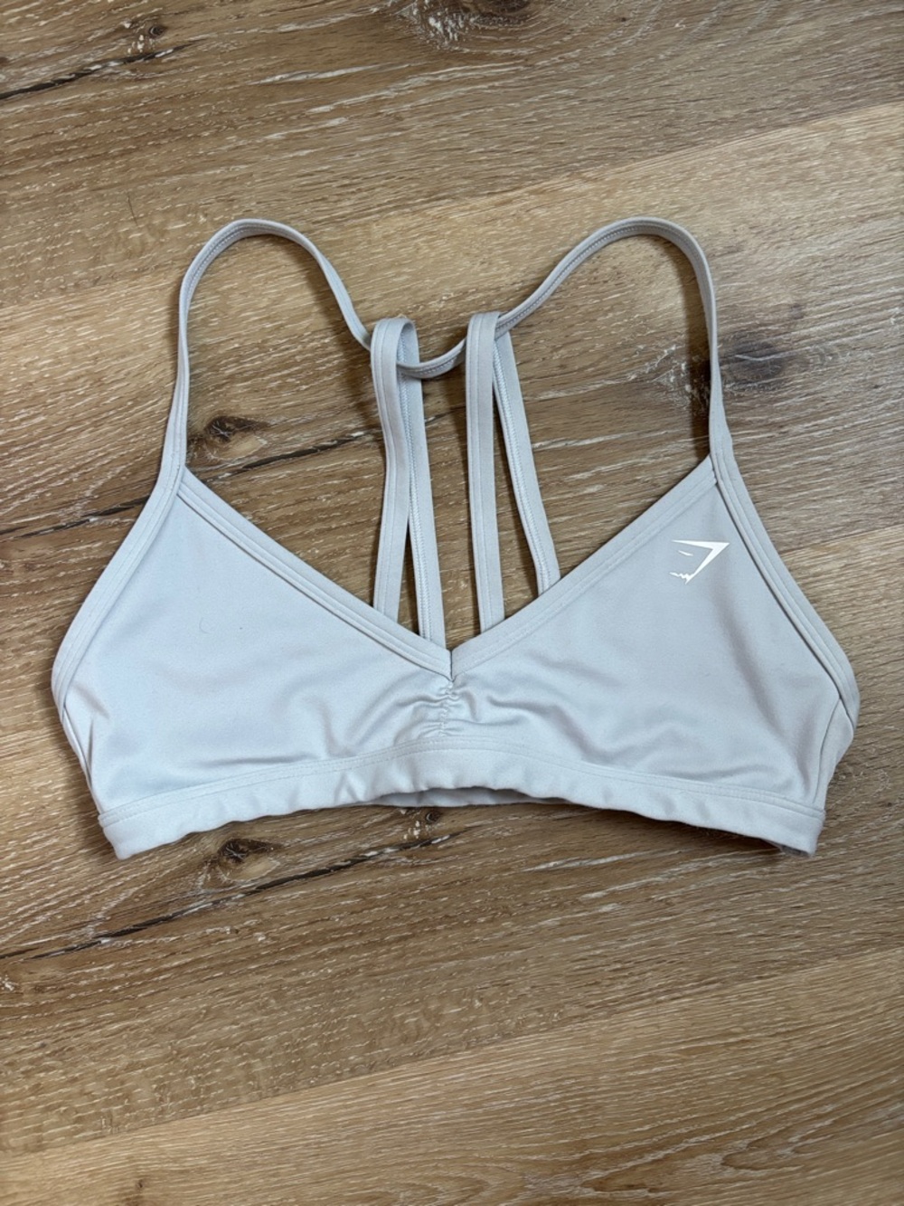 Gymshark Minimal Halterneck Sports Bra Light Grey